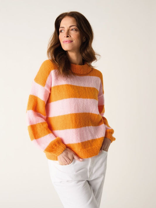 Big Stripe Sweater in Sirdar Soft Down (10883)