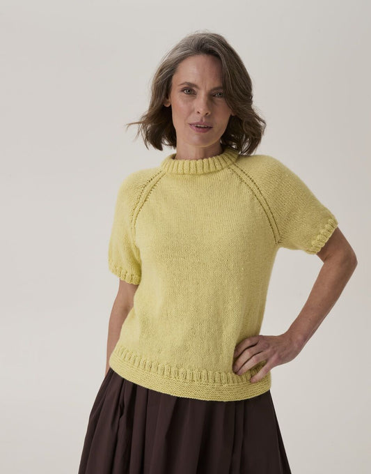 Ringwood Short Sleeve Sweater in Sirdar Loveful Bio Blend 10914