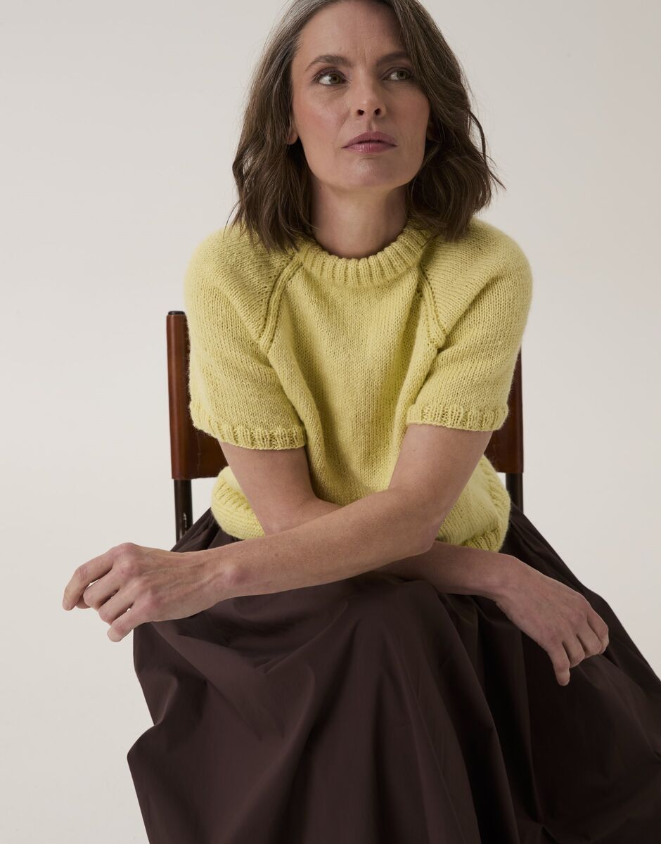 Ringwood Short Sleeve Sweater in Sirdar Loveful Bio Blend 10914