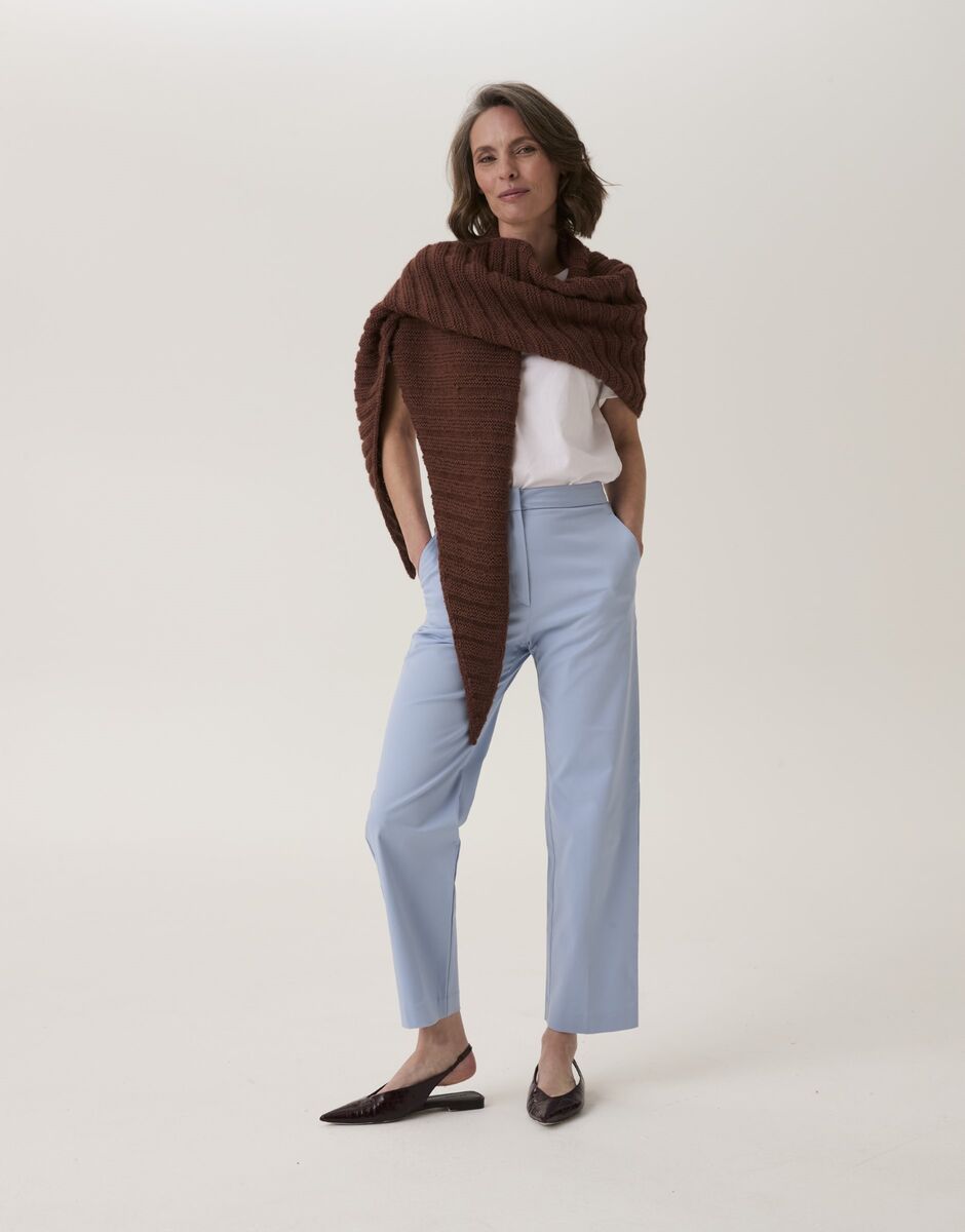 Clam Shell Ribbed Shawl in Sirdar Loveful Bio Blend 10919