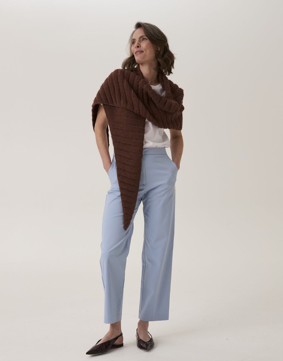 Clam Shell Ribbed Shawl in Sirdar Loveful Bio Blend 10919