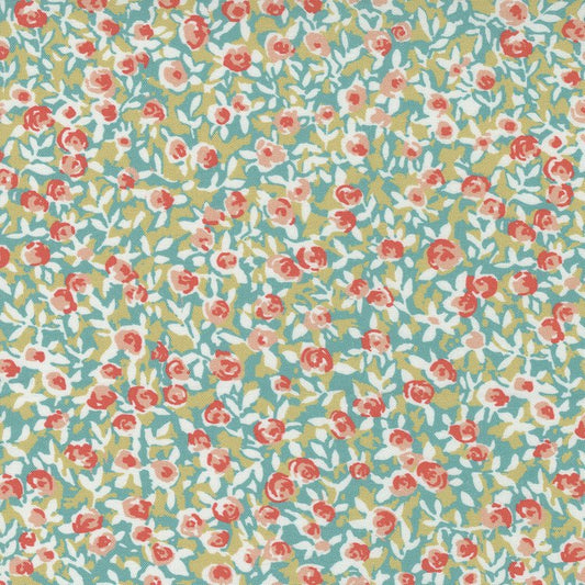 Garden Society by Crystal Manning for Moda Fabrics: Petite Fleur - Teal