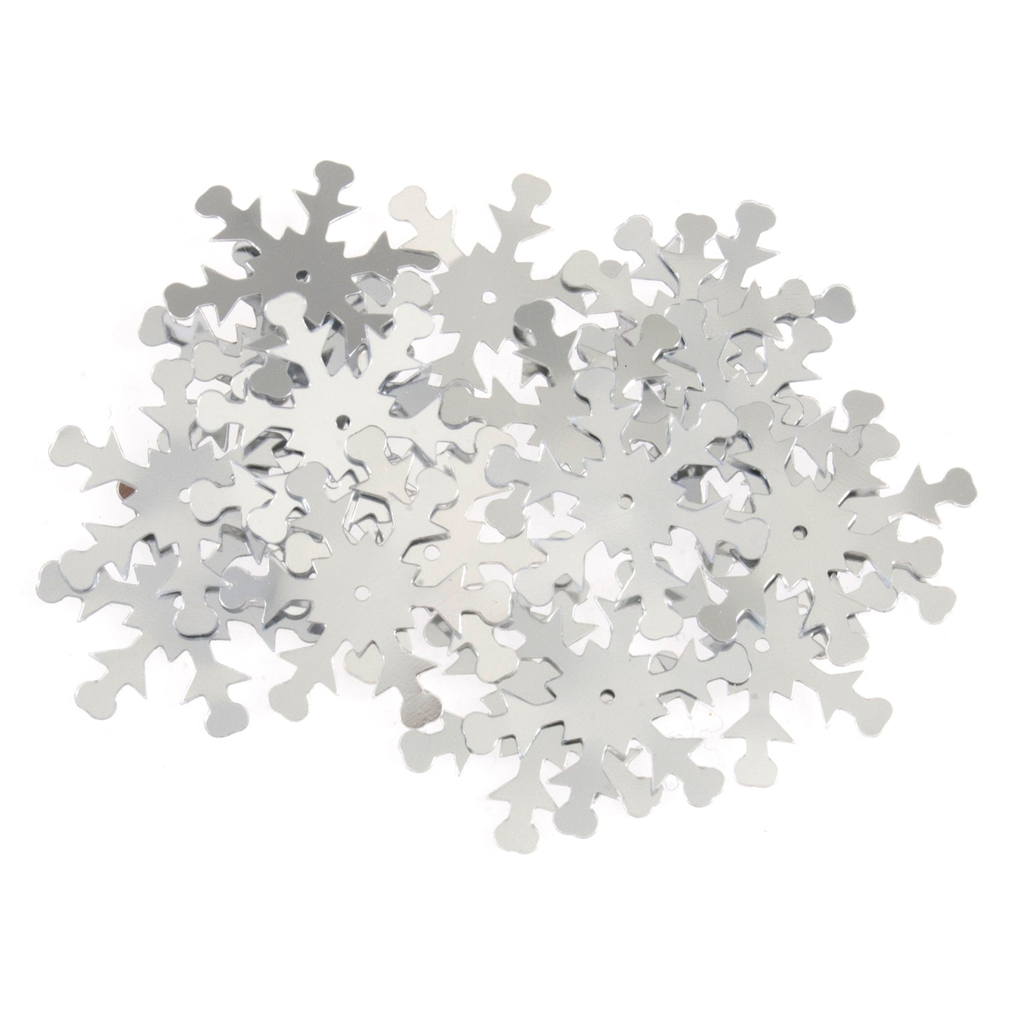 Trimits 24mm Snowflake Sequins: Silver