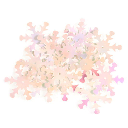 Trimits Snowflake Sequins 24mm: White