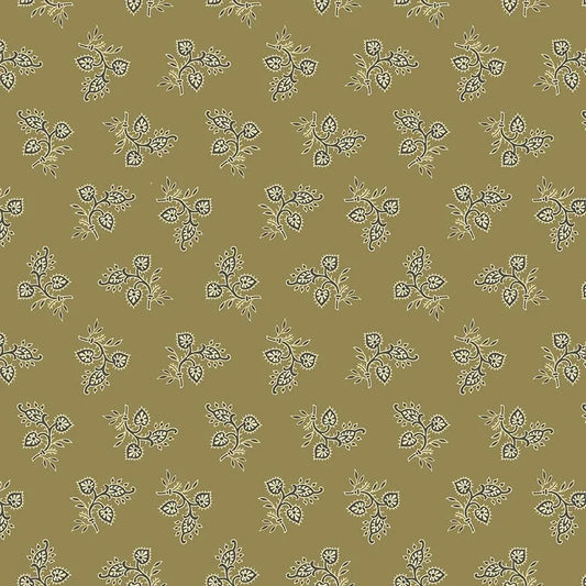 Veranda by Renee Nanneman for Andover Fabrics: Lace Leaf - Bronze Green (152N)