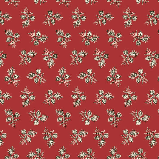 Veranda by Renee Nanneman for Andover Fabrics: Lace Leaf - Crimson (152R)