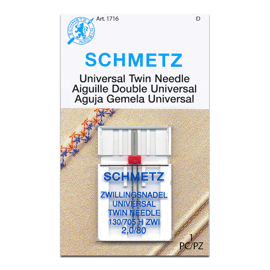 Schmetz Universal Twin Sewing Machine Needle 2.0/80