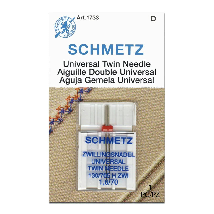 Schmetz Universal Twin Sewing Machine Needle 1.6/70