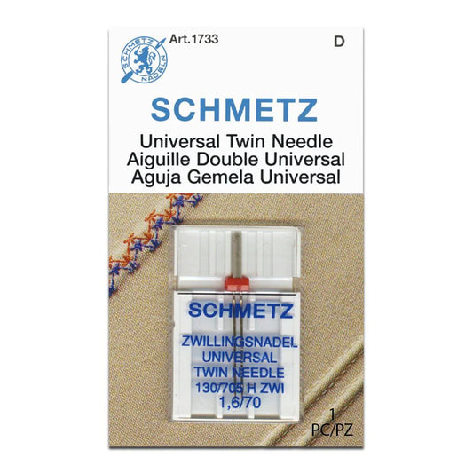 Schmetz Universal Twin Sewing Machine Needle 1.6/70