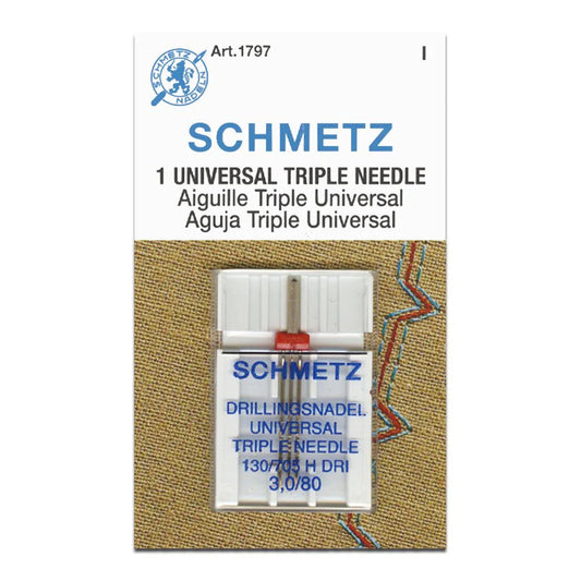 Schmetz Universal Triple Sewing Machine Needle 3.0/80
