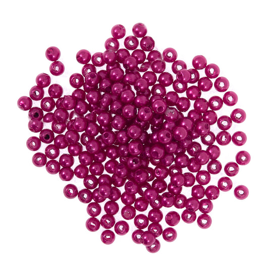 Trimits Pearl Beads 6mm: Fuchsia
