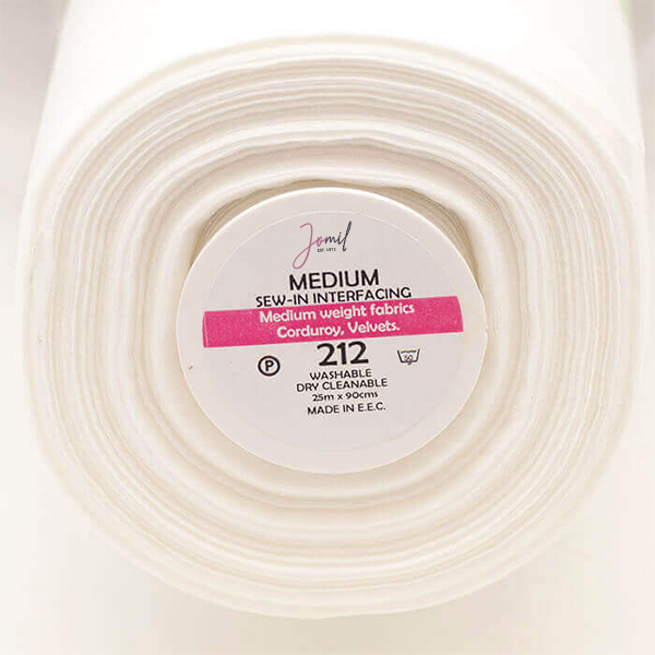Sew-in Medium Interfacing (212) 90cm: White