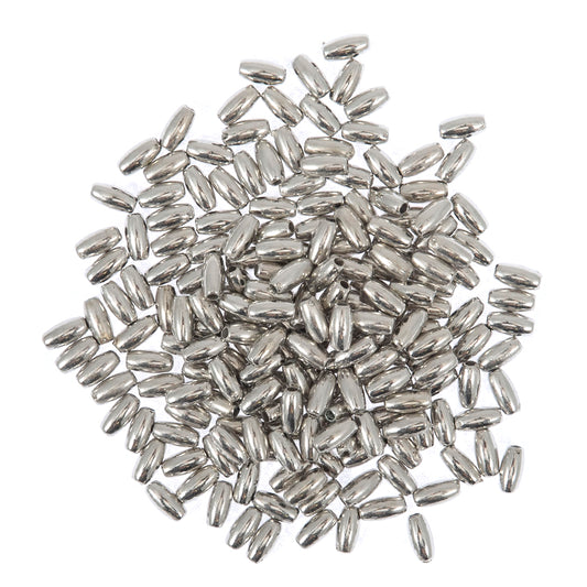 Trimits Oval Pearl Beads 6mm x 3mm: Silver