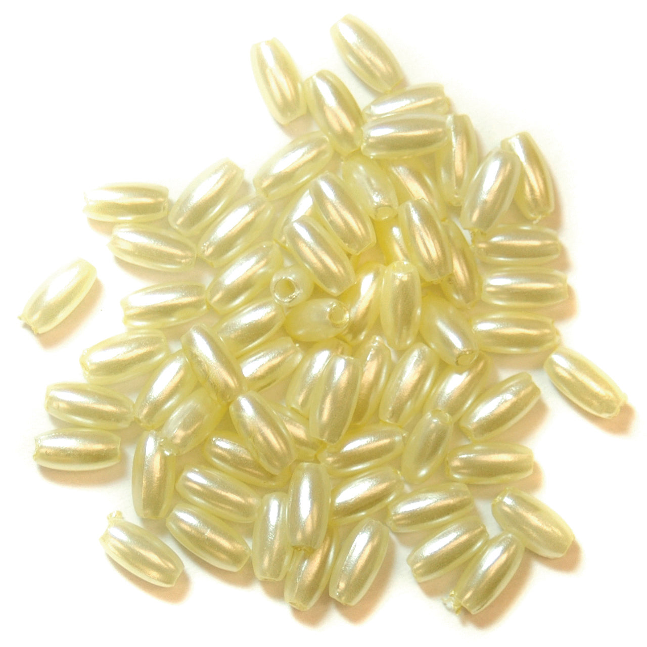 Trimits Oval Pearl Beads 6mm x 3mm: Cream