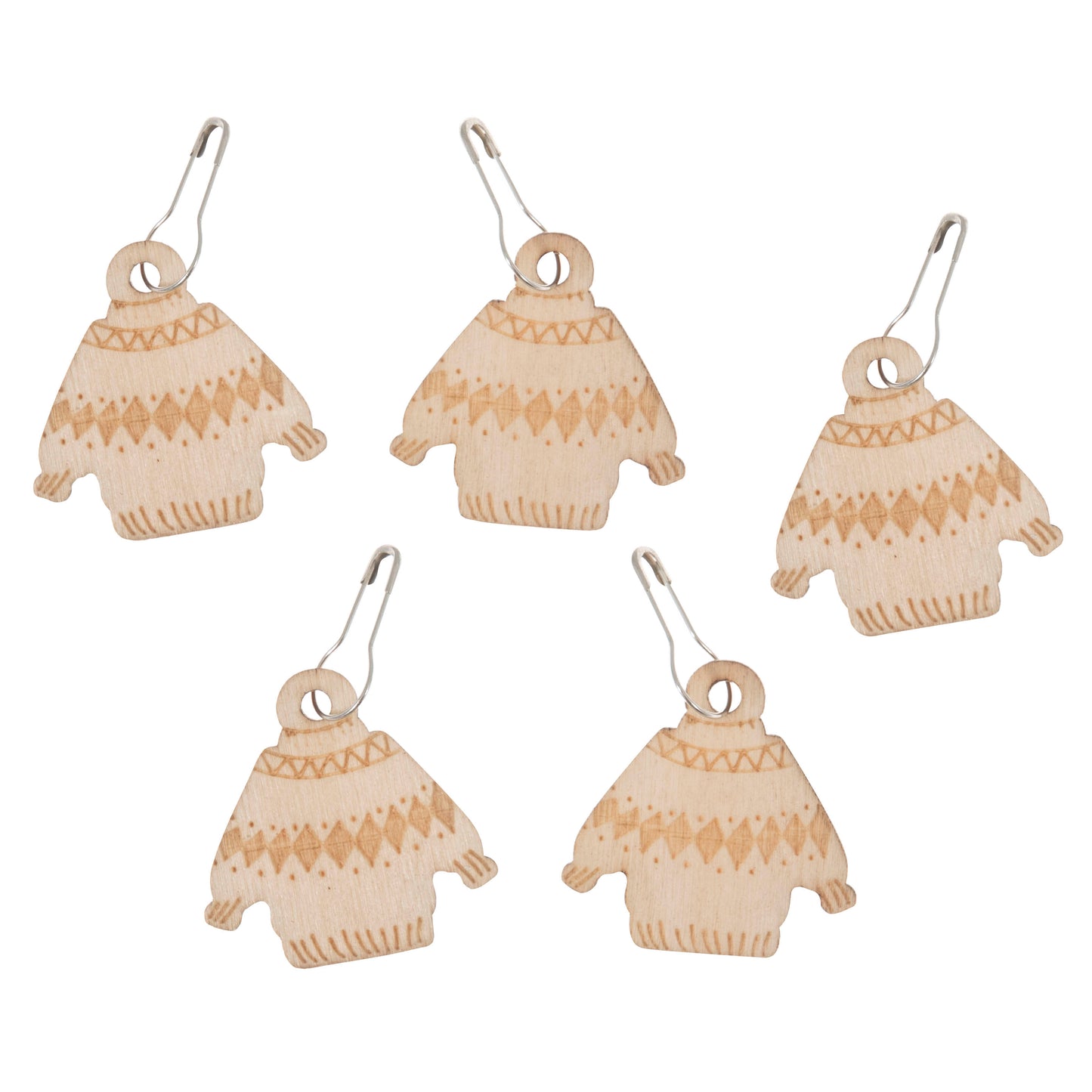 Milward Wooden Stitch Markers: Woollen Jumper