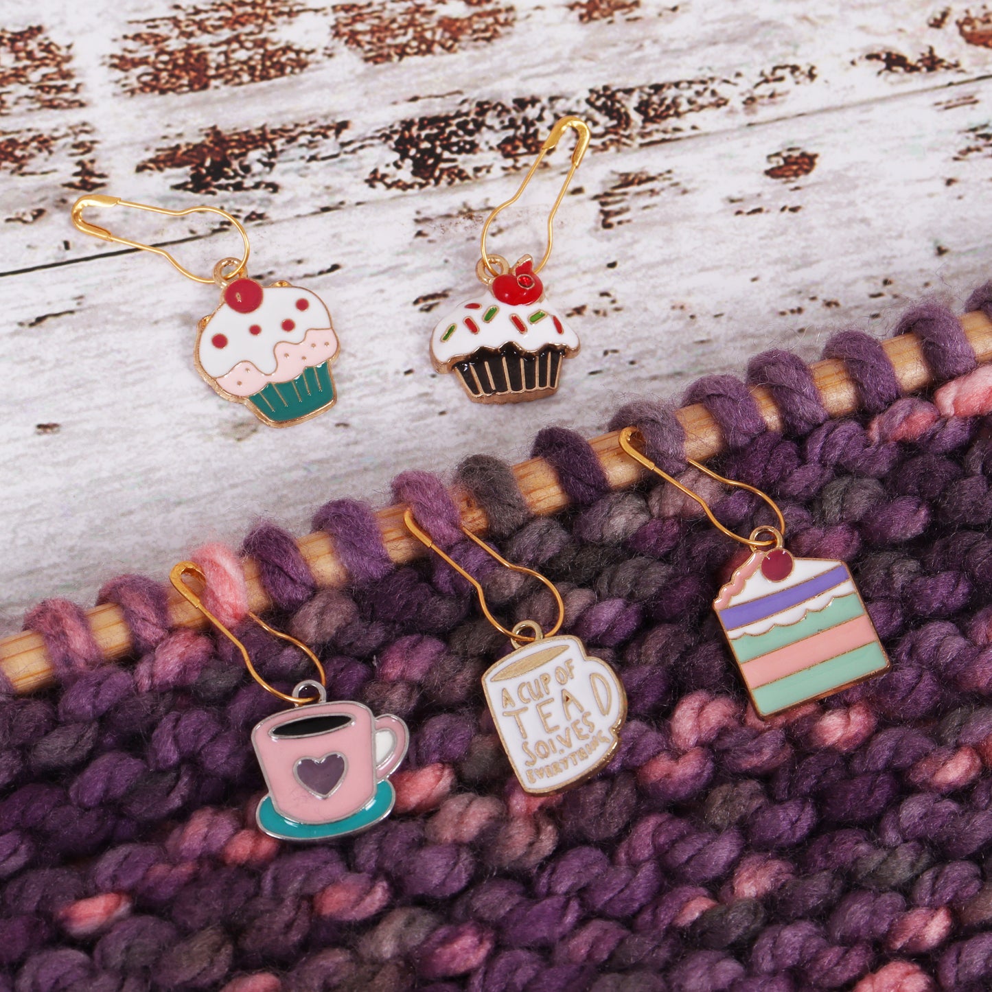 Milward Metal Stitch Markers: Tea Time