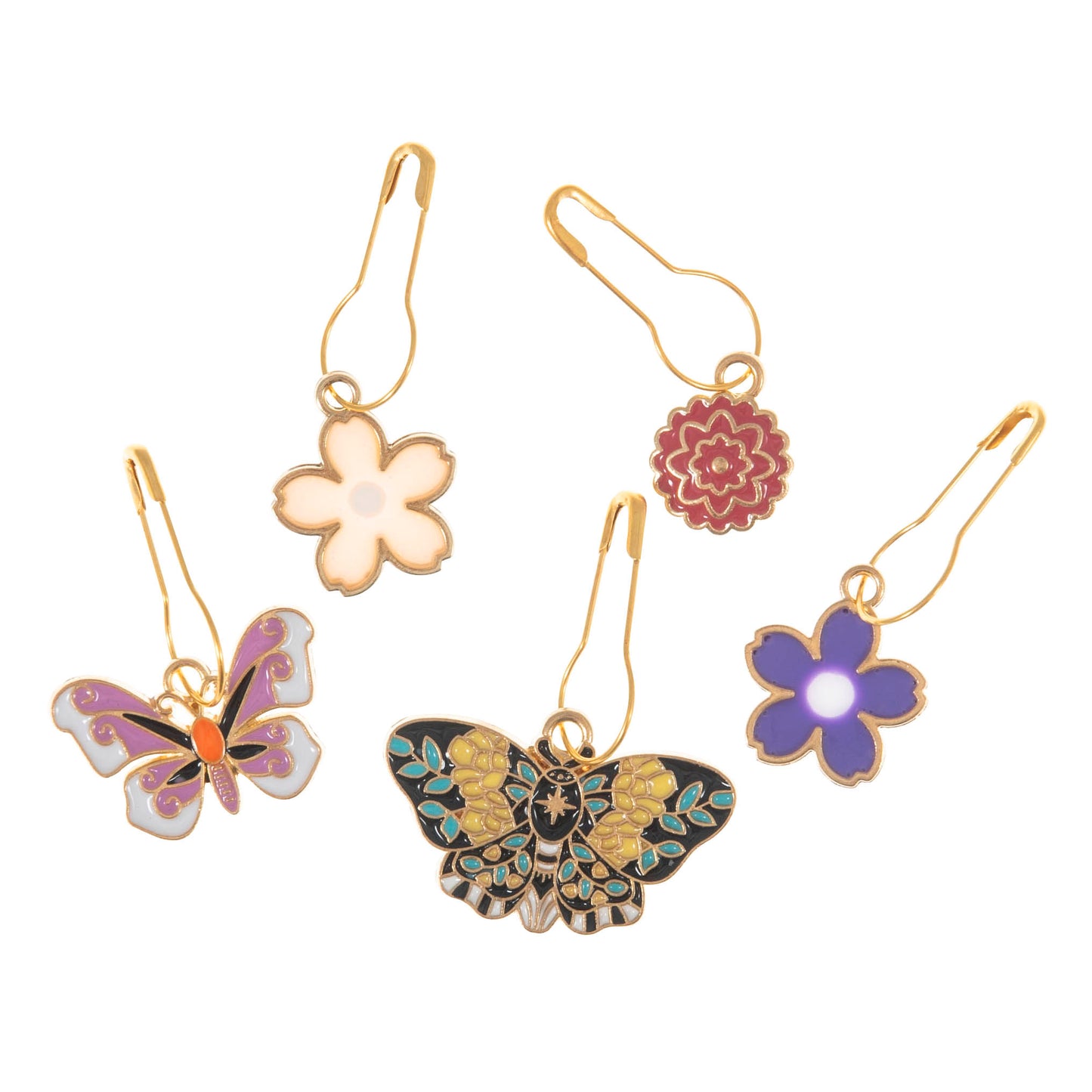 Milward Metal Stitch Markers: Butterfly Garden