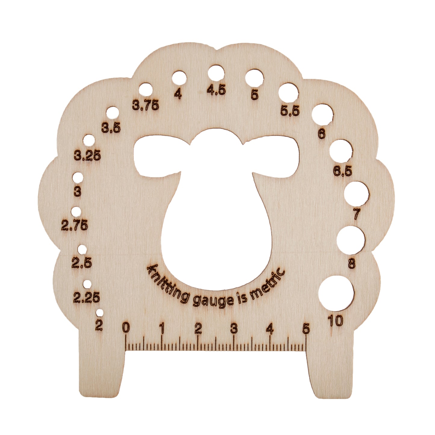 Milward Sheep Knitting Pin Size Gauge