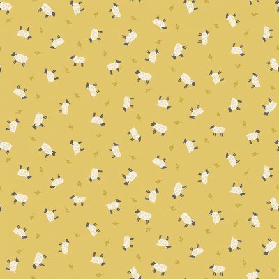 Heather and Sage by Makower: Sheep - Yellow (2534/Y)