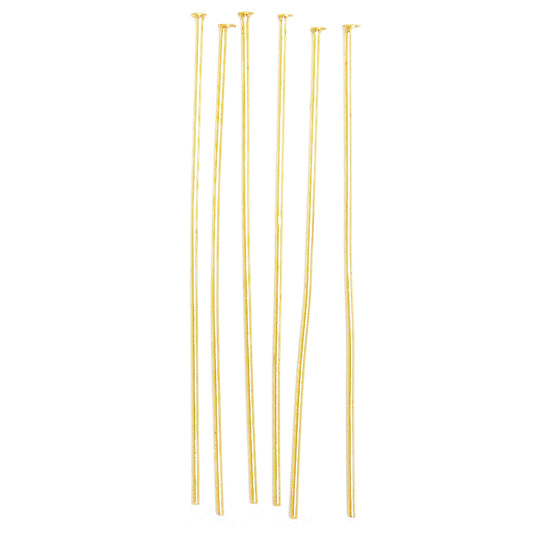Trimits Head Pins 50mm: Gilt