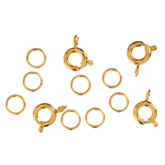 Trimits Bolt and Spring Rings: Gilt
