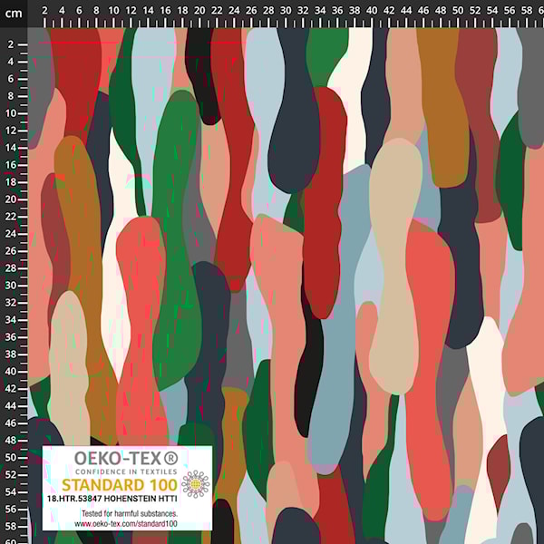 Light & Lush Viscose Twill: Multicolour Abstract