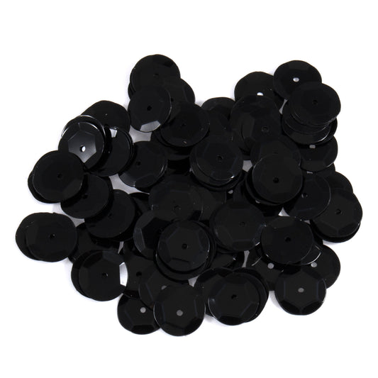 Trimits Cup Sequins 10mm: Black