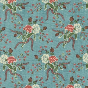 Dinahs Delight by Betsy Chutchian for Moda Fabrics: Ladys Bouquet - Robins Egg (31670-16)