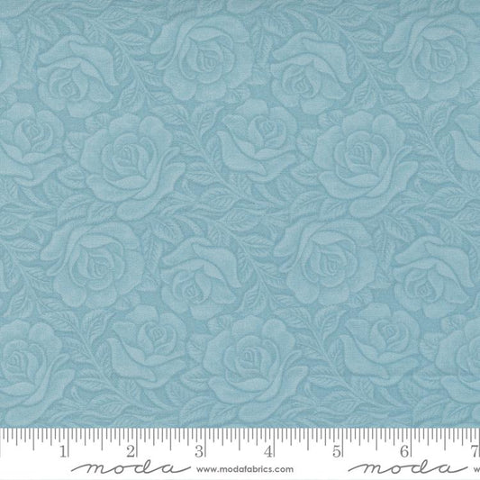 Leather & Lace and Amazing Grace by Cathe Holden for Moda Fabrics: Leather - Light Blue (7403-16)
