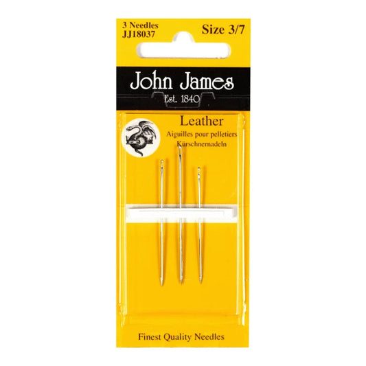 John James Leather Hand Sewing Needles - sizes 3-7 (JJ18037)