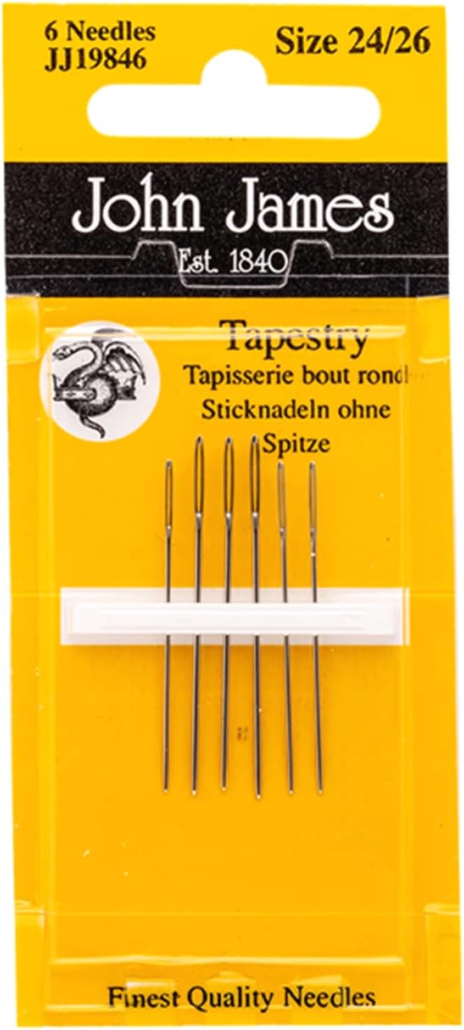 John James Tapestry/Cross Stitch Hand Sewing Needles - sizes 24-26 (JJ19846)