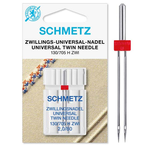Schmetz Universal Twin Sewing Machine Needle 2.0/80