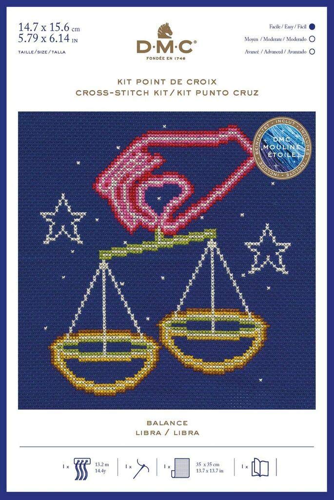 DMC Star Sign Cross Stitch Kit: Libra