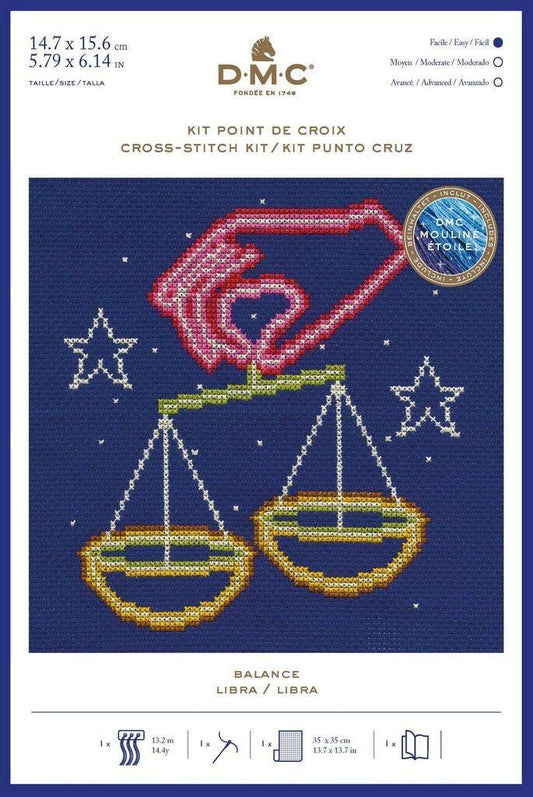 DMC Star Sign Cross Stitch Kit: Libra