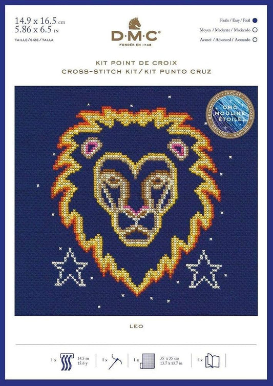 DMC Star Sign Cross Stitch Kit: Leo