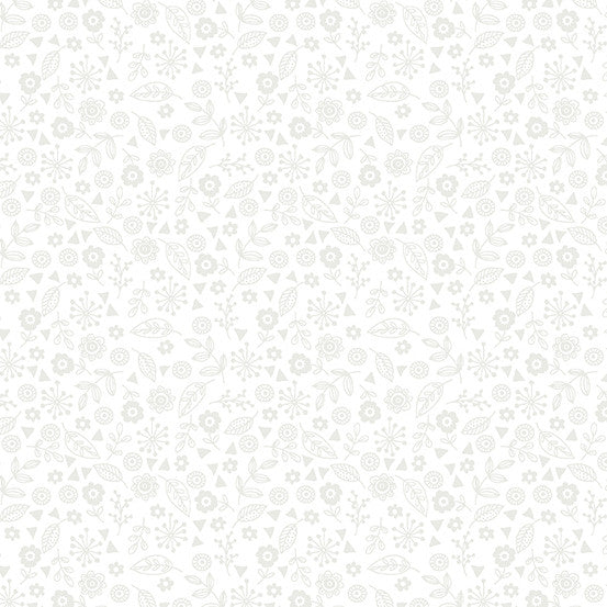 Essentials Doodle Ditzy by Makower: White