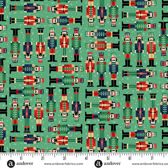 The Nutcracker by Makower: Soldiers - Green