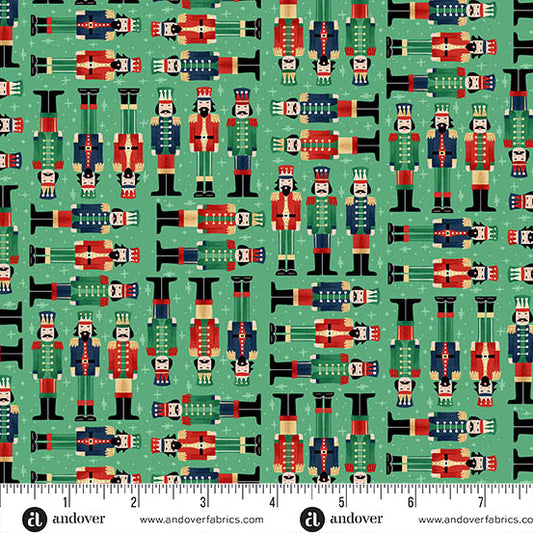 The Nutcracker by Makower: Soldiers - Green