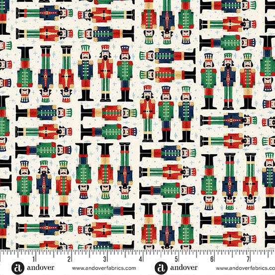 The Nutcracker by Makower: Soldiers - Cream