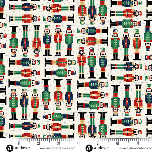 The Nutcracker by Makower: Soldiers - Cream