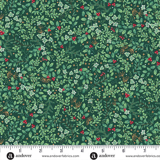 Country Christmas by Makower: Evergreen - Green