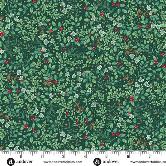 Country Christmas by Makower: Evergreen - Green
