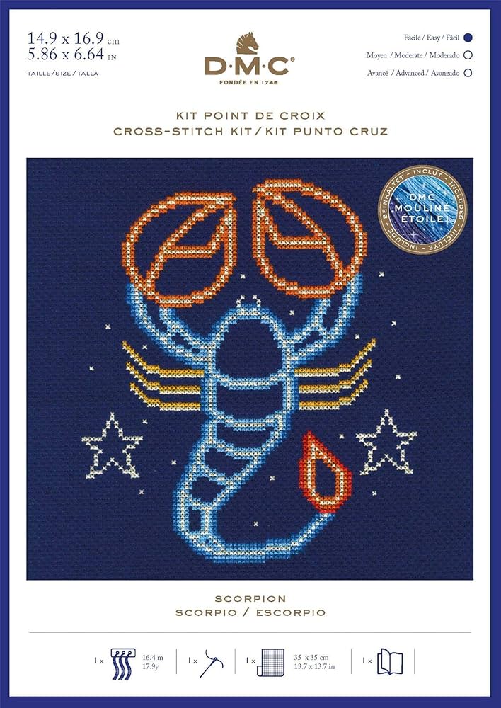 DMC Star Sign Cross Stitch Kit: Scorpio