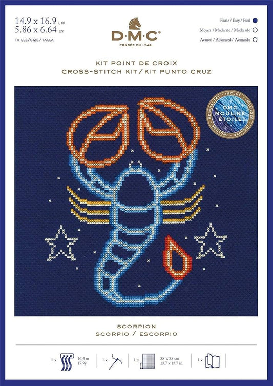 DMC Star Sign Cross Stitch Kit: Scorpio