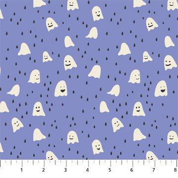 Ghost Town by Dana Willard for Figo Fabrics: Blue (90521-42)