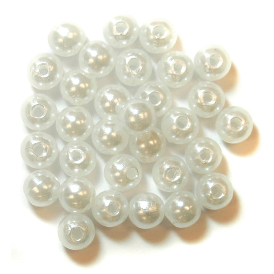 Trimits Extra Value Pearl Beads 6mm: White