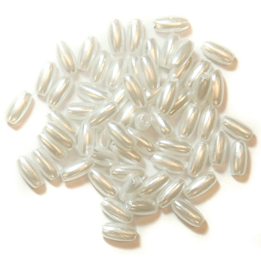 Trimits Extra Value Pearl Beads 3mm x 6mm: White