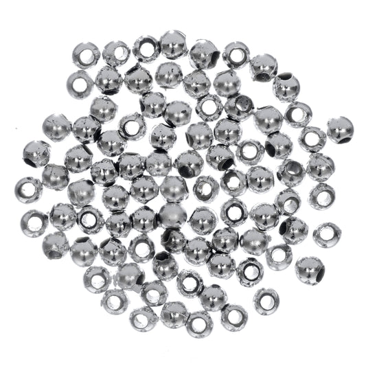 Trimits Extra Value Plated Beads 3mm: Silver