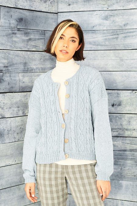Round and V-Neck Cardigans in Stylecraft ReCreate 9856