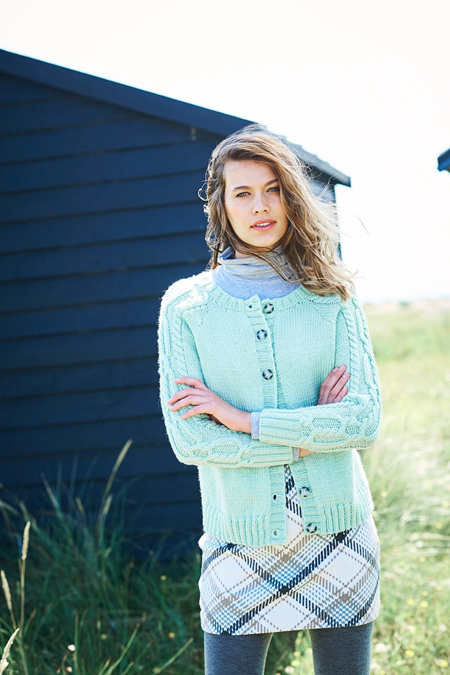 Cardigan, Snood and Hat in Stylecraft Special Aran with Wool 9894 (printed pattern)